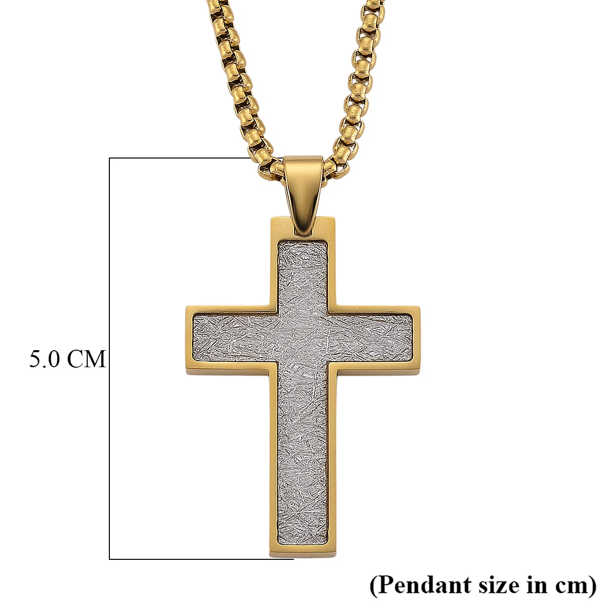 Cross Necklace (Size - 24 - 2 Ext) in Yellow Gold Tone 8250053 7