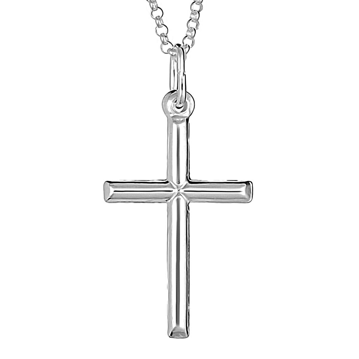 Cross Pendant with Chain (Size 18) in Sterling Silver 4321615 0