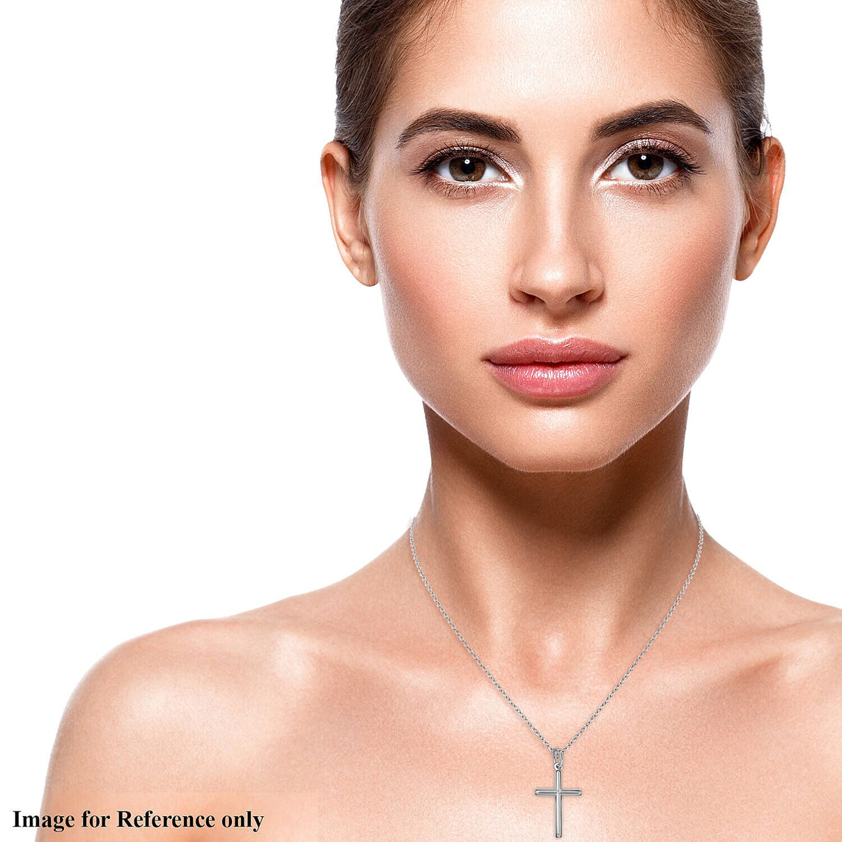 Cross Pendant with Chain (Size 18) in Sterling Silver 4321615 1
