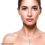 Cross Pendant with Chain (Size - 18) in Sterling Silver