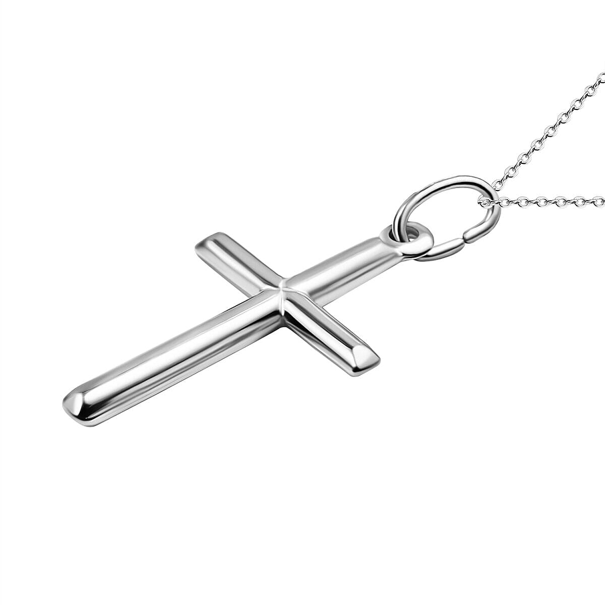 Cross Pendant with Chain (Size 18) in Sterling Silver 4321615 3
