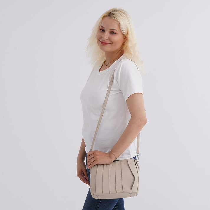 Crossbody Bag with Pleated Design &amp; Top Handle - Green 8043364 2