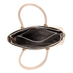 Genuine Leather Tote Bag - Beige