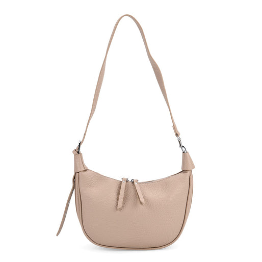 Casual Crescent Shoulder Bag - Cream