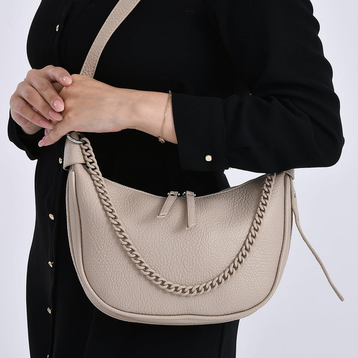Casual Crescent Shoulder Bag - Khaki 8043448 2