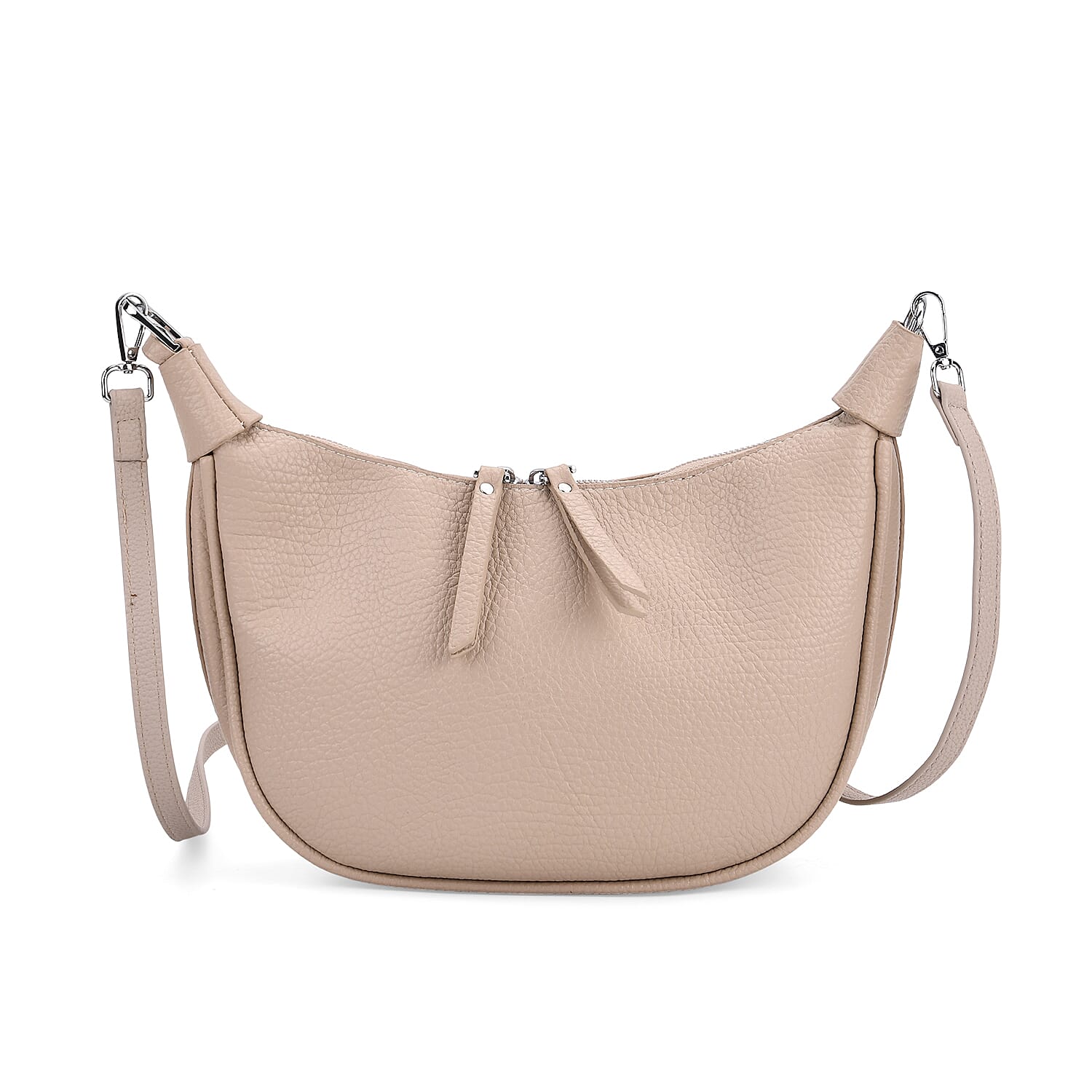 Casual Crescent Shoulder Bag - Khaki V32489693 6