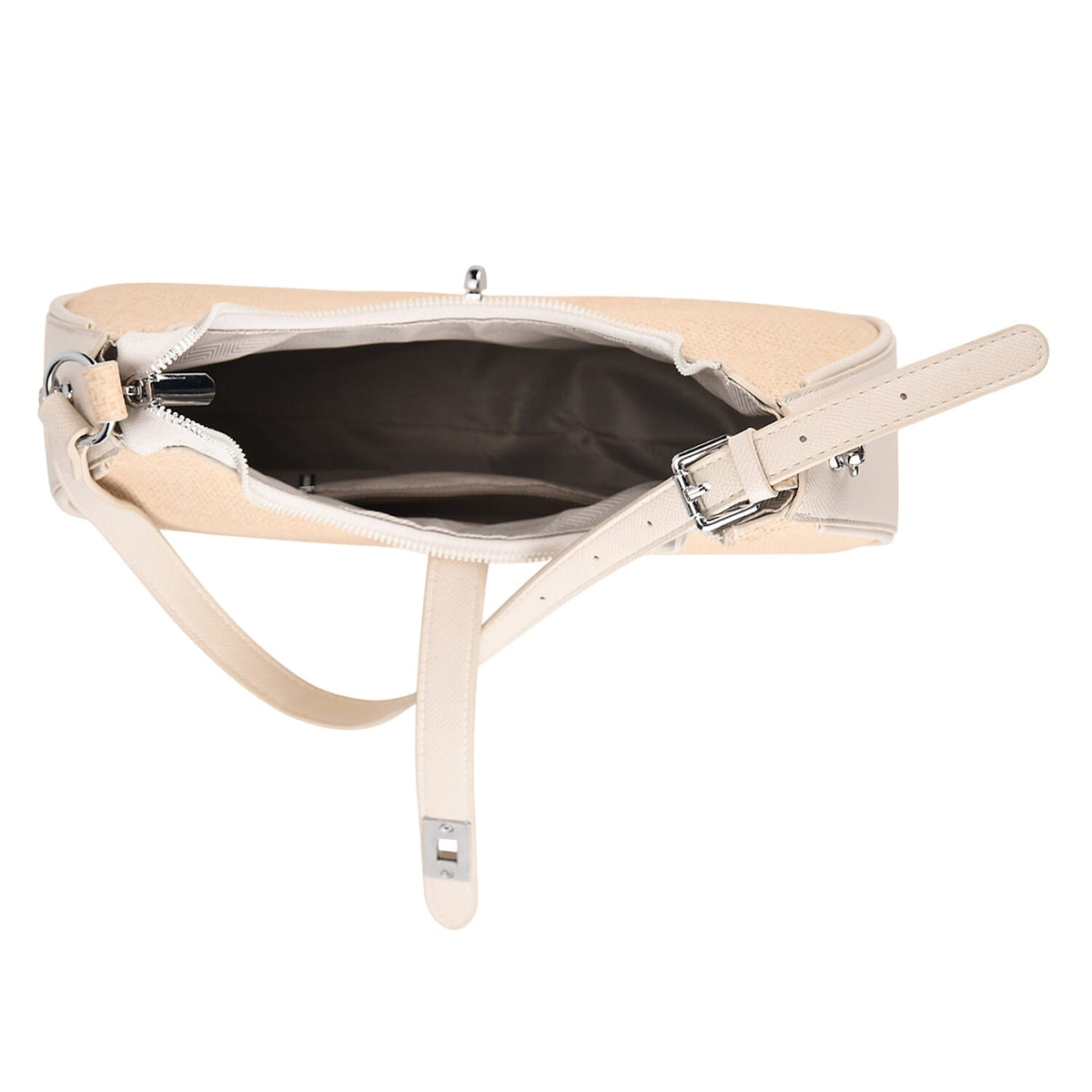 Elegant Hobo Shoulder Bag with Adjustable Strap - Off-White V32514182 6