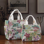 Set of 2 Tropical Print Insulated Tote Bags - Multicolour
