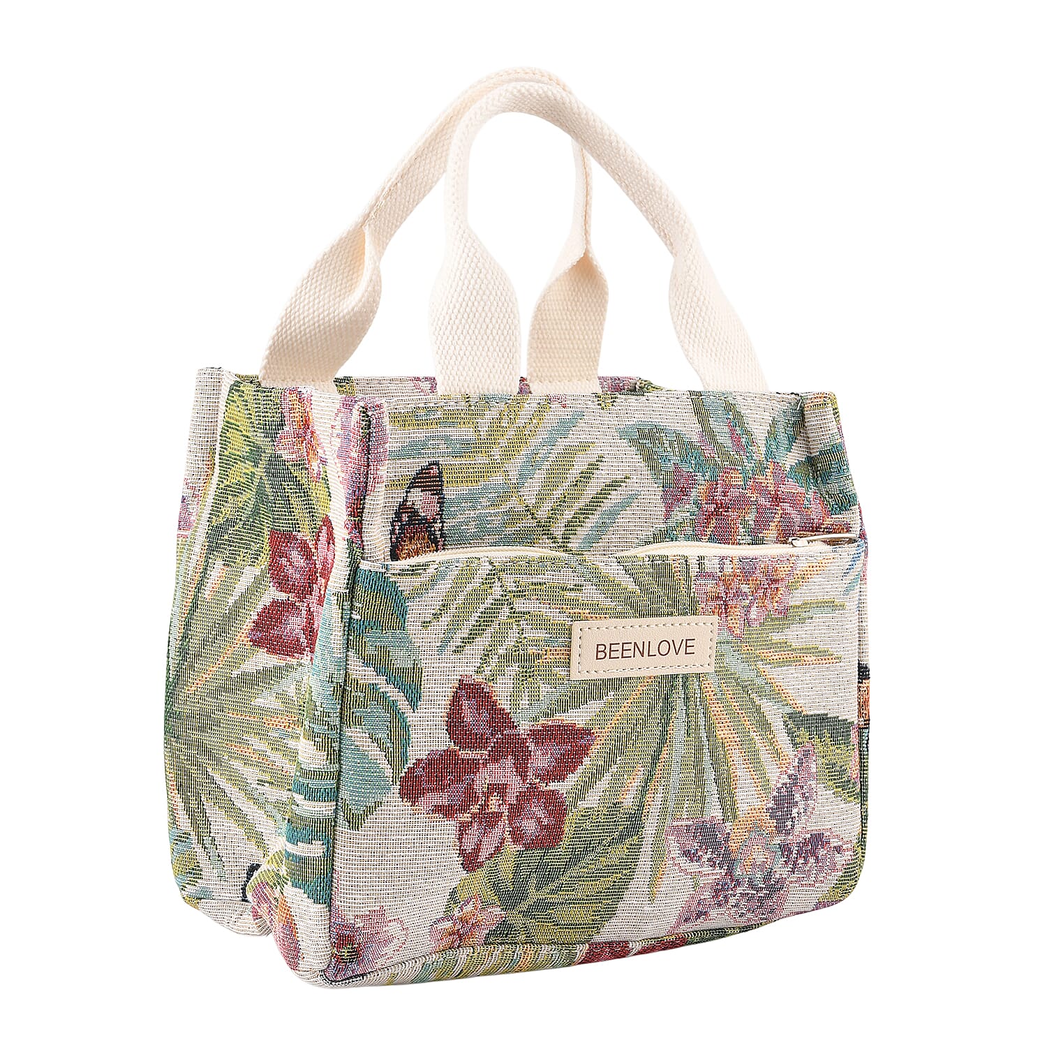 Set of 2 Tropical Print Insulated Tote Bags - Multicolour V32515881 7