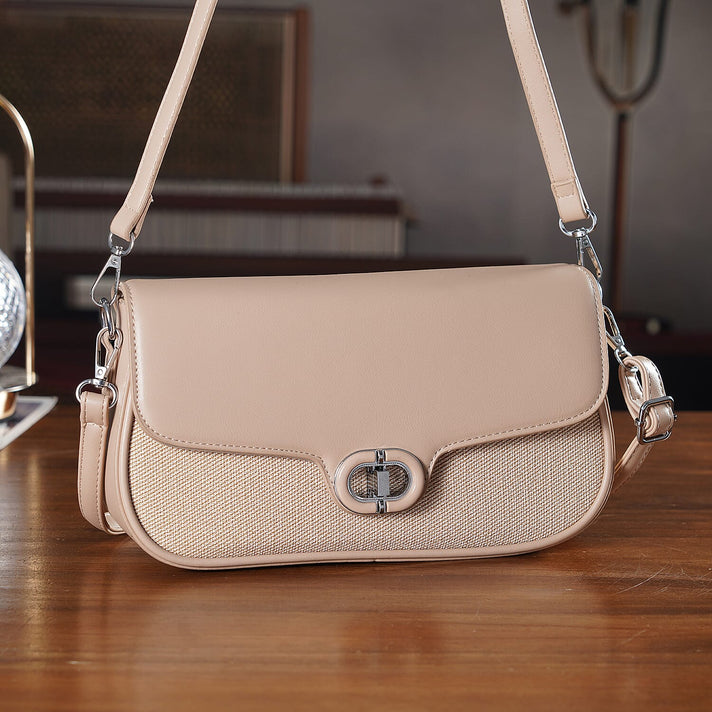 Designer Inspired - Convertible Dual-Strap Convertible Baguette Crossbody &amp; Shoulder Bag - Camel 8447417 2