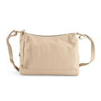 Valissiere Genuine Leather Shoulder Hobo Crossbody Bag - Beige