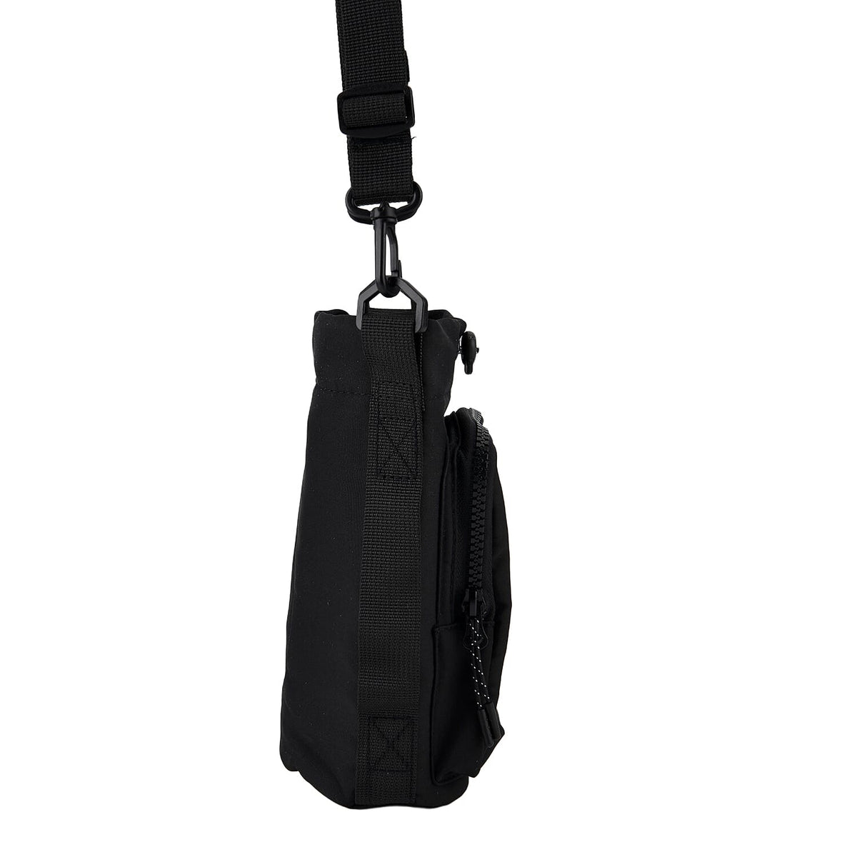 Insulated Style Coffee-Water Bottle Carrier with Wide Crossbody Strap - Black 8430904 6