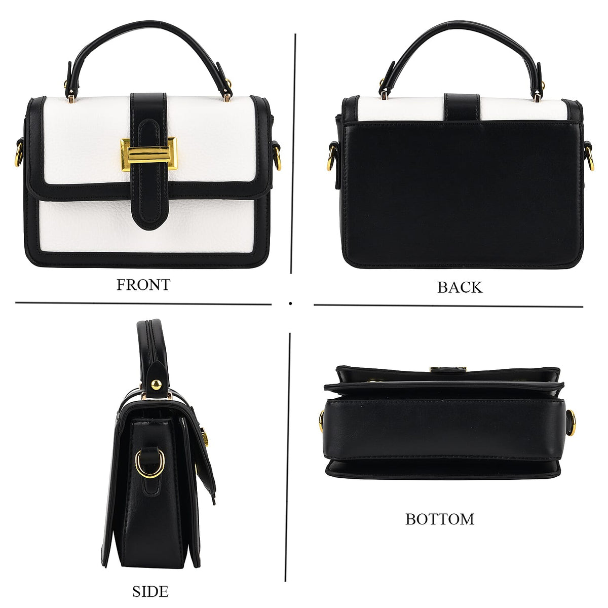 Crossbody Bag (Size - One Size) - Black White V32576351 5