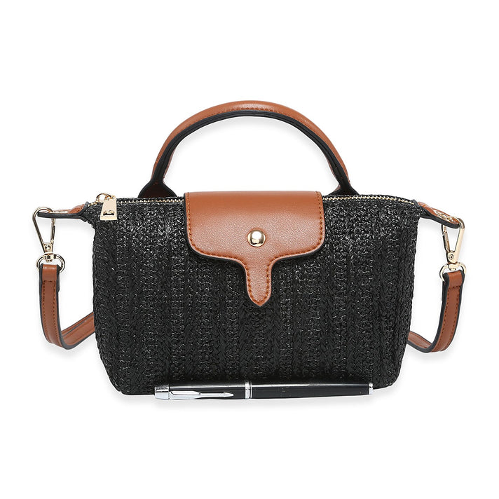 Crossbody Bag with Beige Accents - Black 8122414 1