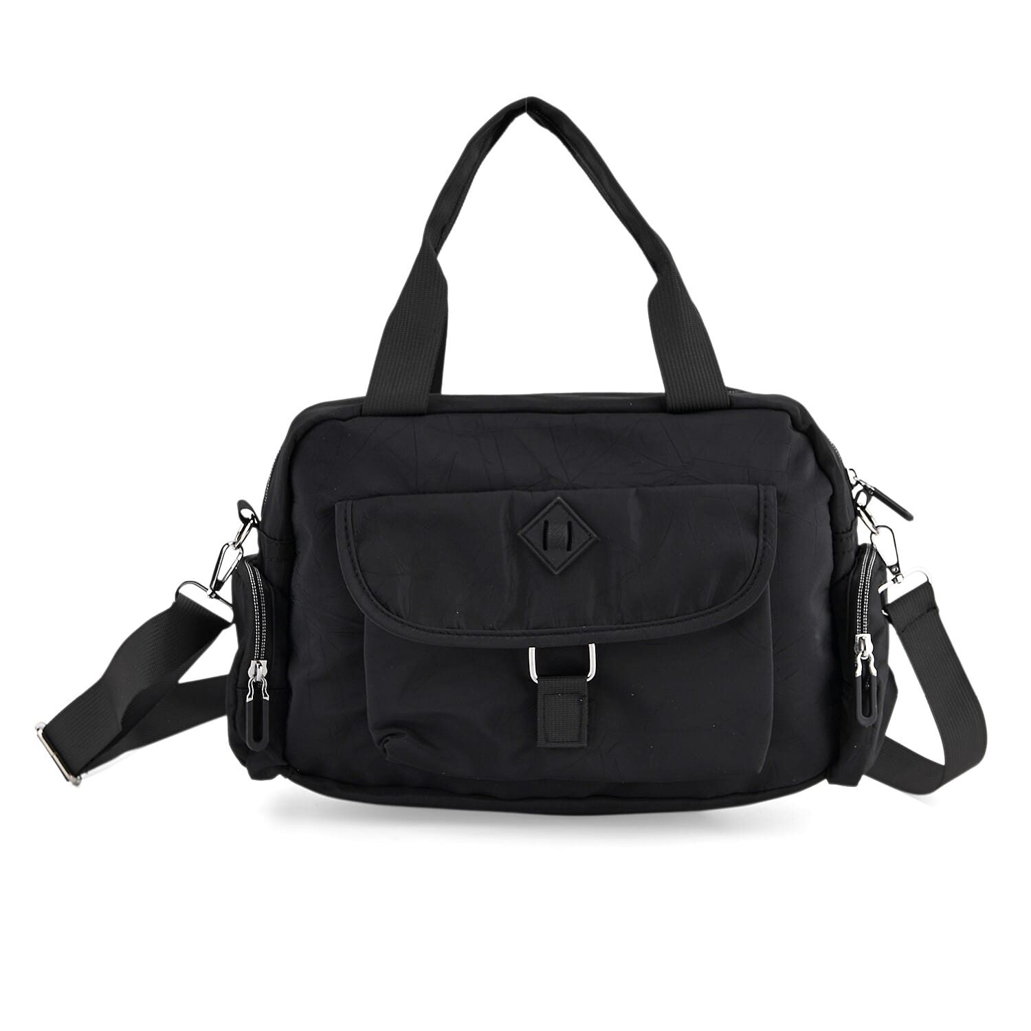 Multi-Pocket Handbag with Crossbody Strap (120 cm) - Black 8230593 0