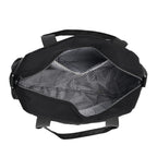 Multi-Pocket Handbag with Crossbody Strap (120 cm) - Black