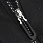 Multi-Pocket Handbag with Crossbody Strap (120 cm) - Black