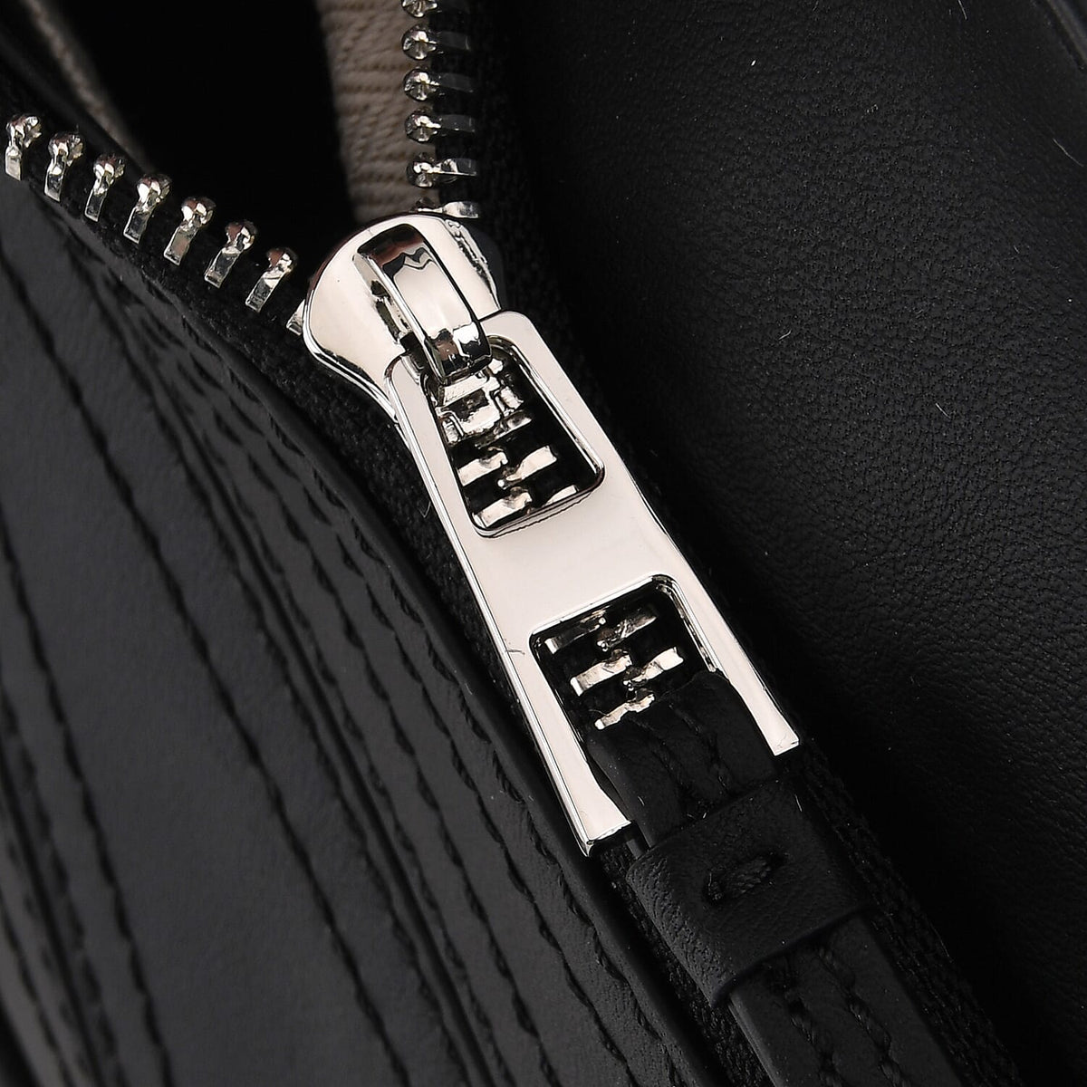 Designer Inspired - Genuine Leather Geometric Panel Handbag with 2 Detachable Straps 8377453 7