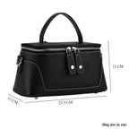 Milan Closeout- Full Grain 100% Genuine Leather Handbag -Black