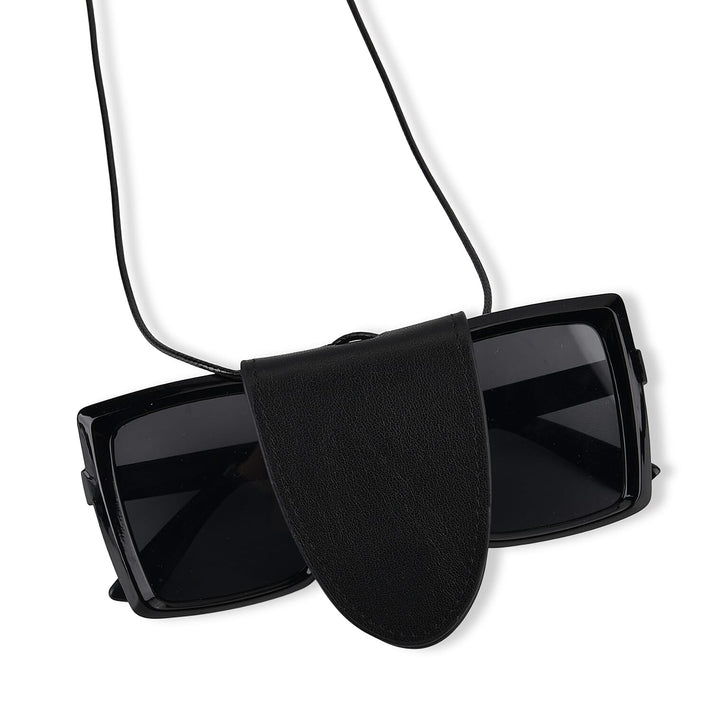 Genuine Leather Magnetic Sunglass Holder Strap - Black 8413784 1