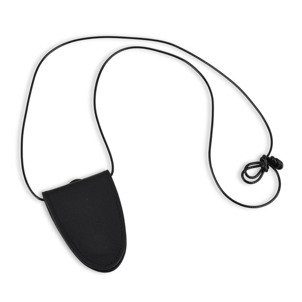 Genuine Leather Magnetic Sunglass Holder Strap - Black