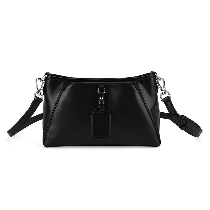 Limited Edition Designer Inspired - Premium Leather Shoulder Bag with Dual Interchangeable Straps - Black 8419378 1