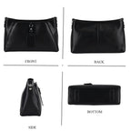 Limited Edition Designer Inspired - Premium Leather Shoulder Bag with Dual Interchangeable Straps - Black