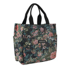 Set of 2 Tropical Print Insulated Tote Bags - Black & Multicolour