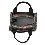 Set of 2 Tropical Print Insulated Tote Bags - Black & Multicolour