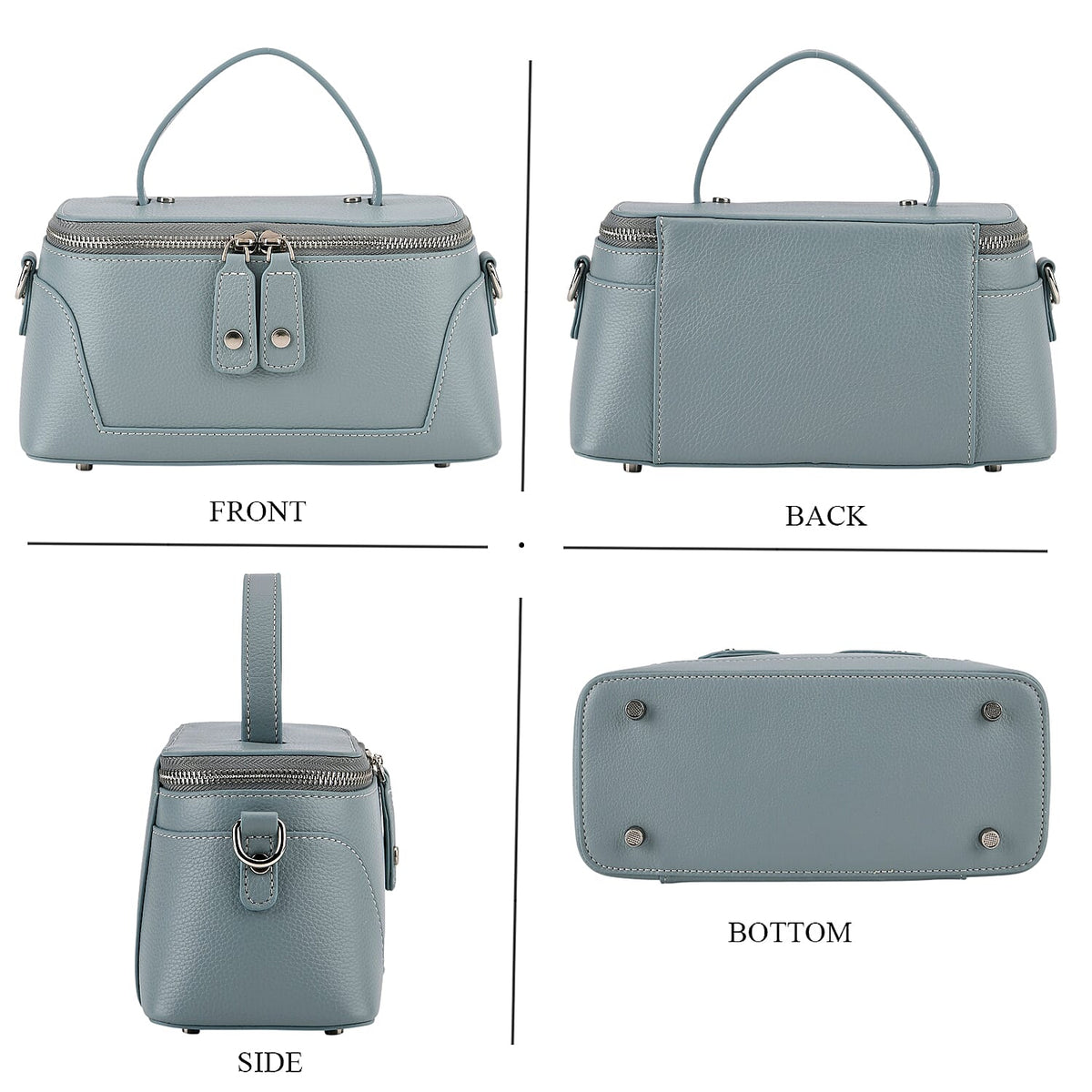 Milan Closeout- Full Grain 100% Genuine Leather Handbag V32530419 5