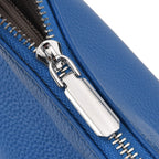 Designer Inspired Genuine Leather Mini Crossbody Bag Wth Top Handle (Size - One Size) - Blue