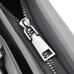 Limited Edition Designer Inspired - Premium Leather Shoulder Bag with Dual Interchangeable Straps - Light Grey
