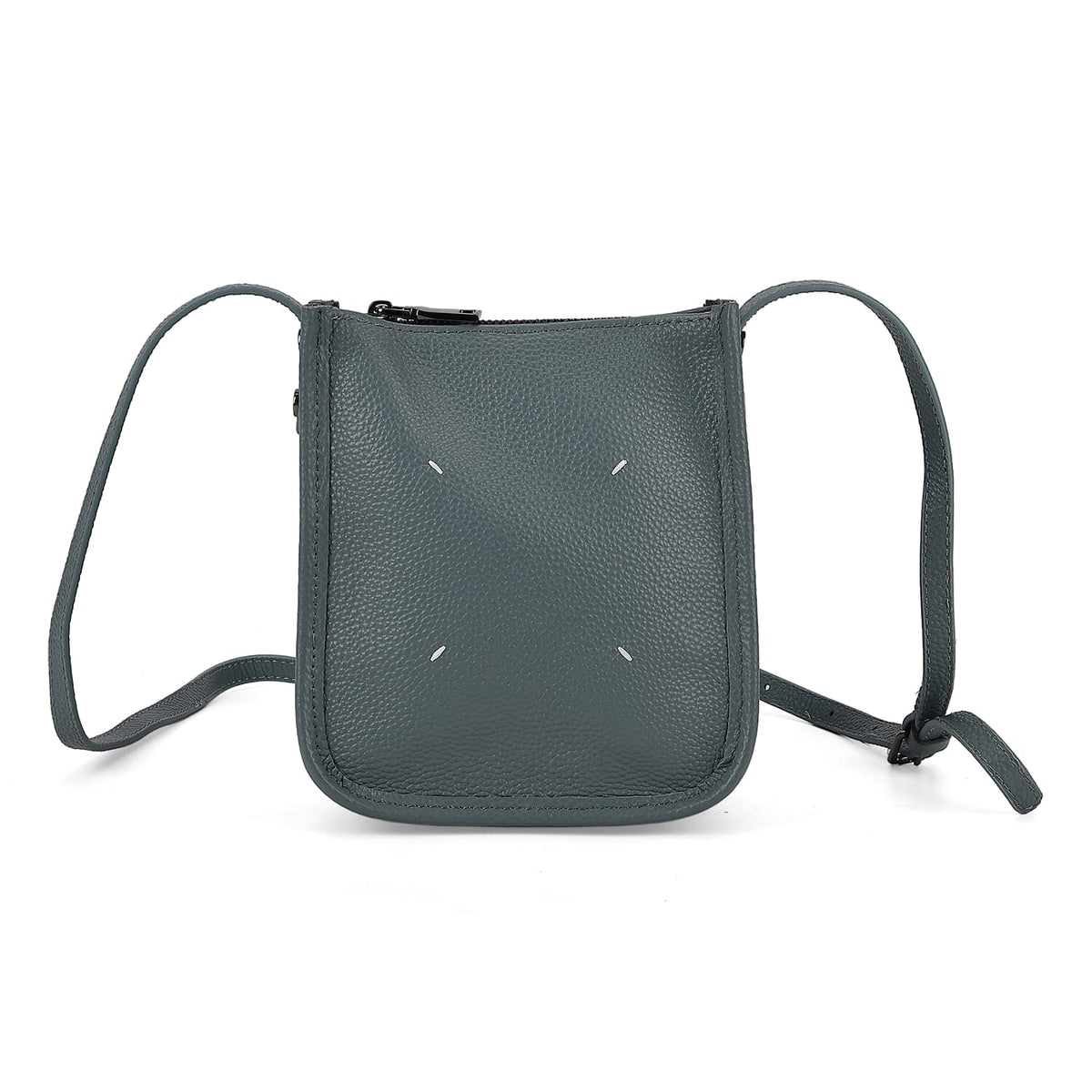 Genuine Leather Crossbody Bag - Pastel Light Teal V32514181 0