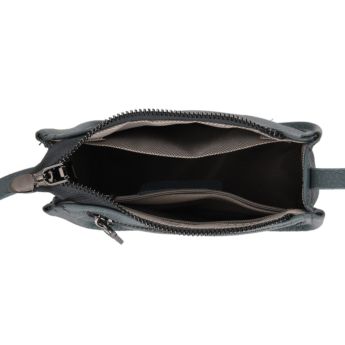 Genuine Leather Crossbody Bag - Pastel Light Teal V32514181 6