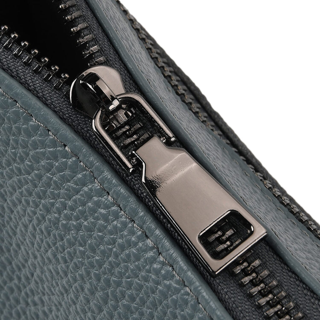 Genuine Leather Crossbody Bag - Pastel Light Teal