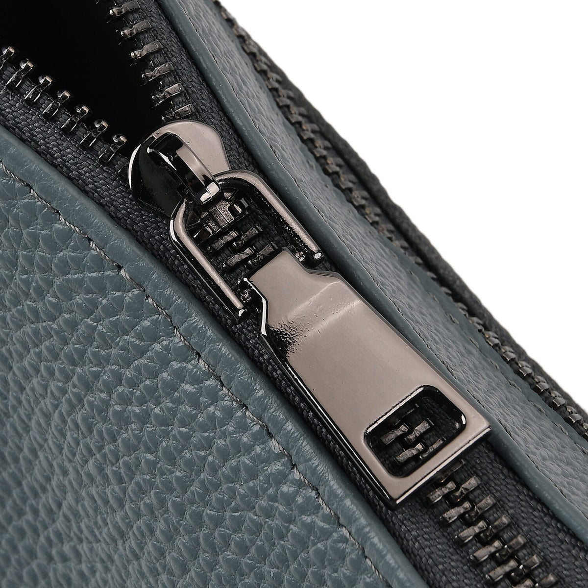Genuine Leather Crossbody Bag - Pastel Light Teal V32514181 7