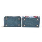 Designer-Inspired RFID-Protected Strawberry Print Shoulder Bag with a Chain Strap - Blue