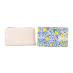 Designer-Inspired RFID-Protected Lemon Print Shoulder Bag with a Chain Strap - Blue
