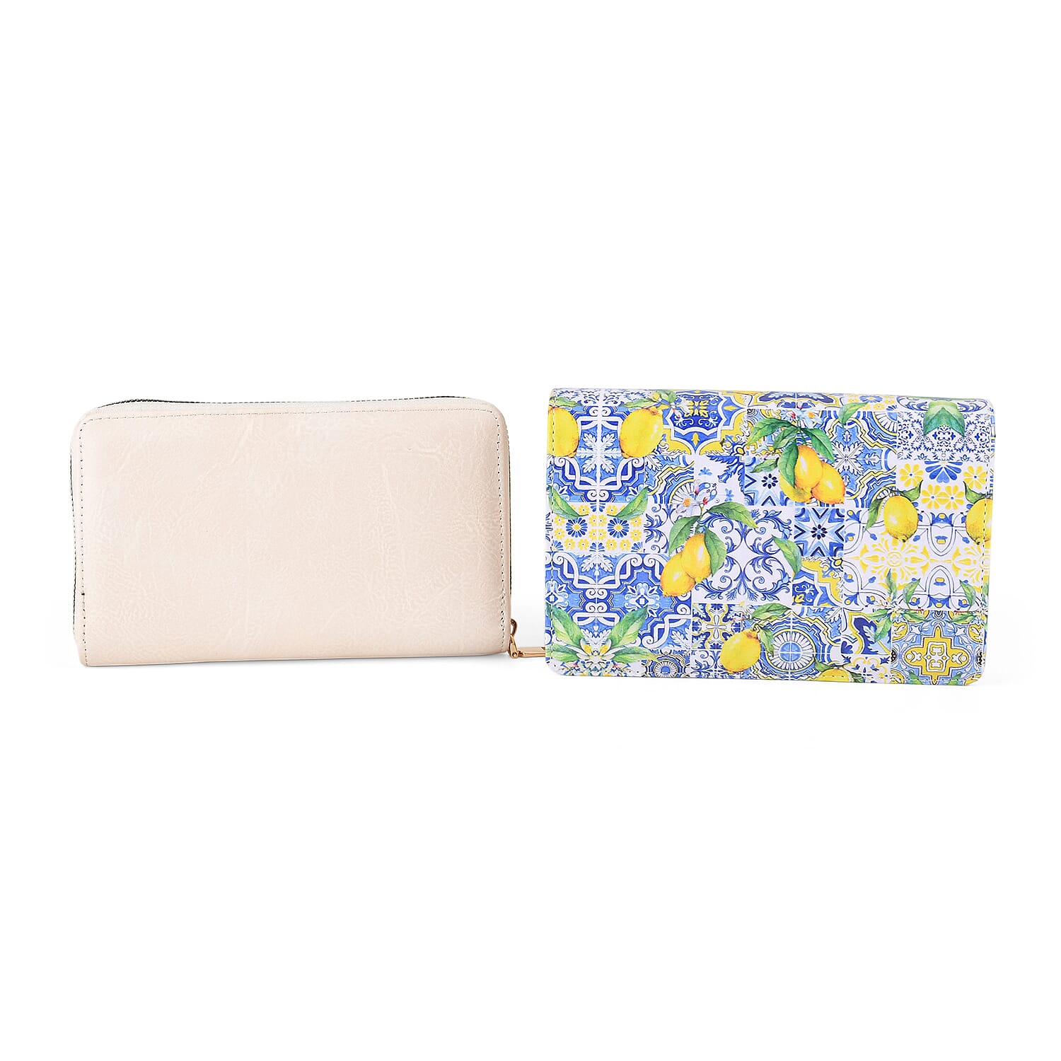 Designer-Inspired RFID-Protected Lemon Print Shoulder Bag with a Chain Strap - Blue 8480562 6