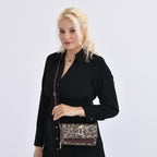 DESIGNER INSPIRED Leopard Print Clutch Handbag - Brown