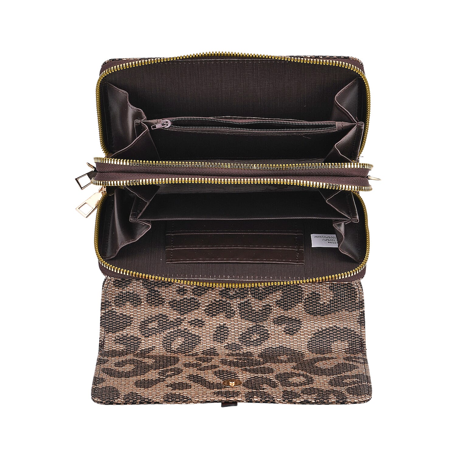 DESIGNER INSPIRED Leopard Print Clutch Handbag - Brown 8046539 5