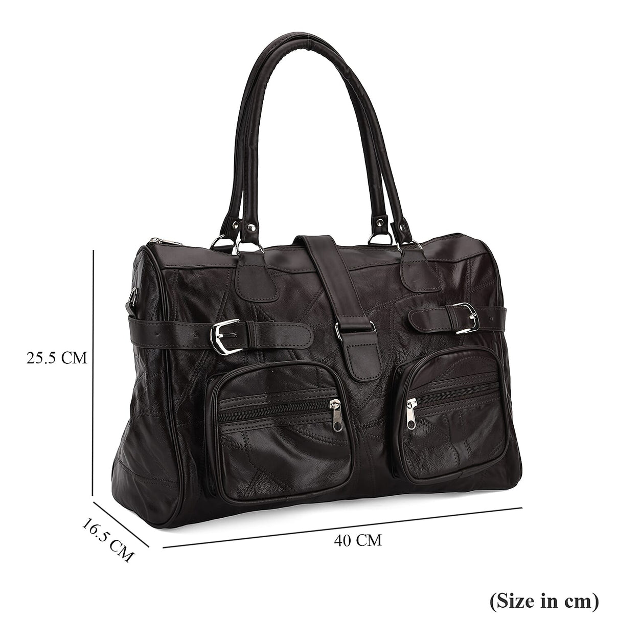 Genuine Leather Multi-Pocket Handbag - Everyday Lifestyle Bag - Brown 8099159 7