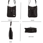 Styled By Patchwork Crossbody Bag with Adjustable Shoulder Strap - Brown