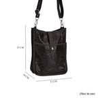 Styled By Patchwork Crossbody Bag with Adjustable Shoulder Strap - Brown