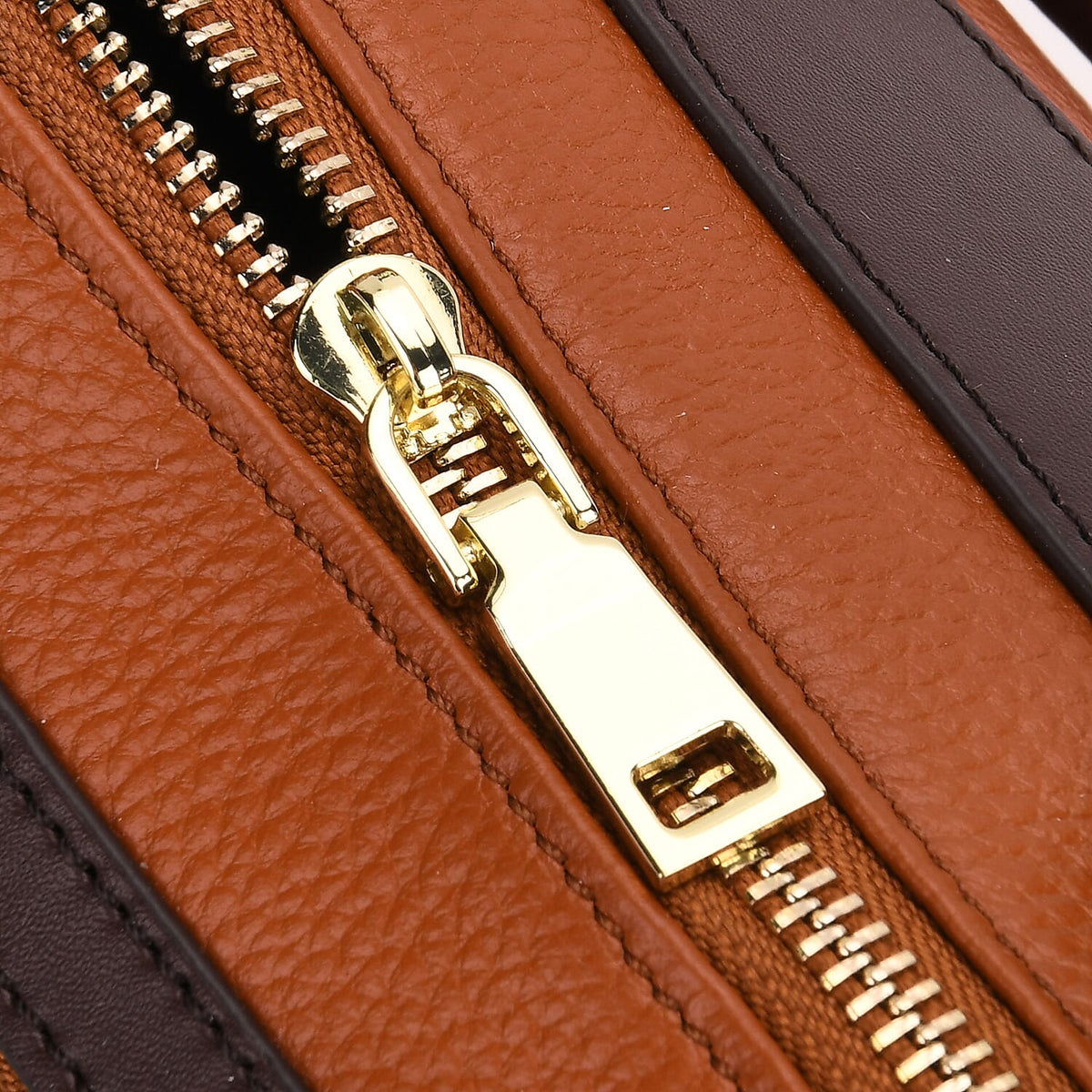 Genuine Leather Bandouliere Crossbody Bag - Tan V32520227 7