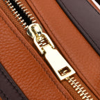 Genuine Leather Bandouliere Crossbody Bag - Tan