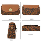 Designer Inspired - Convertible Clutch & Baguette Shoulder Bag with Chain Strap - Light Brown