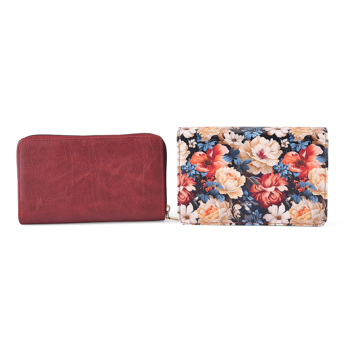 Designer-Inspired RFID-Protected Flower Print Shoulder Bag with a Magnetic Detachable Wallet - Chain Strap included - Tapestry Rose V32490993 6
