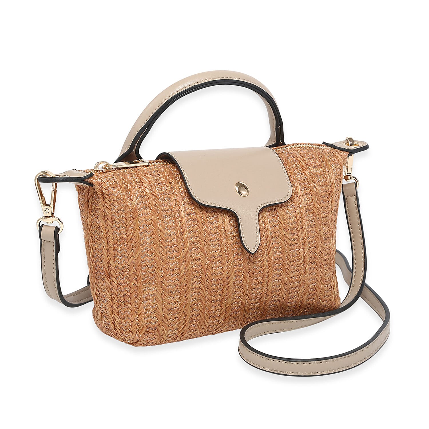 Crossbody Bag with Beige Accents - Camel 8122415 1