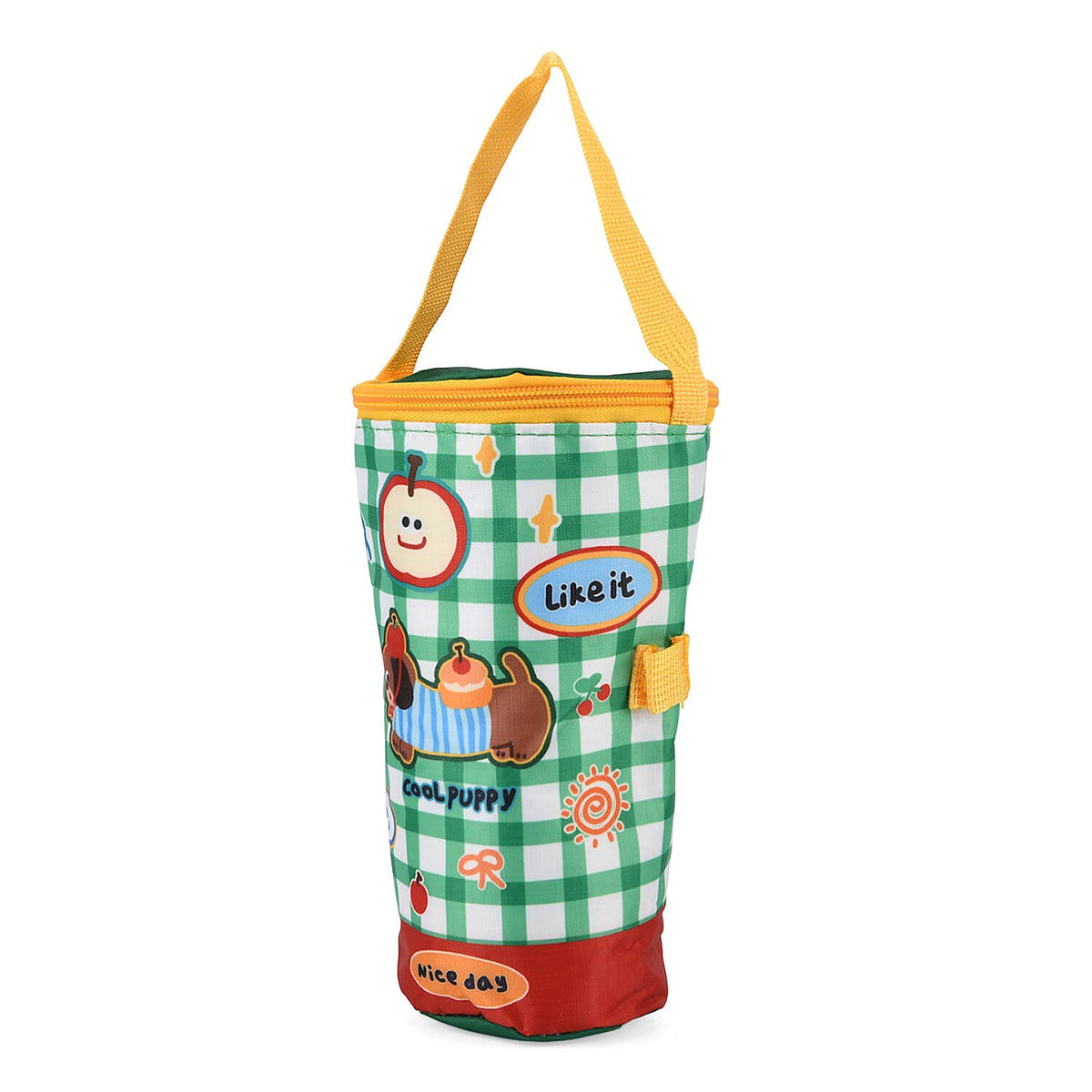 Cute Cartoon Print Insulated Tumbler Travel Mug Bag with Handle &amp; Straw Hole - Multi Colour V32513550 0
